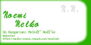 noemi melko business card